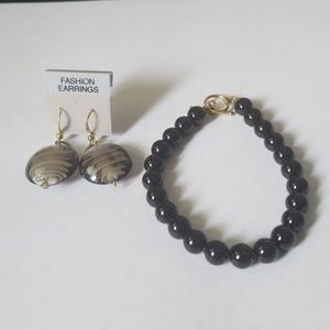 Handmade Black shell set